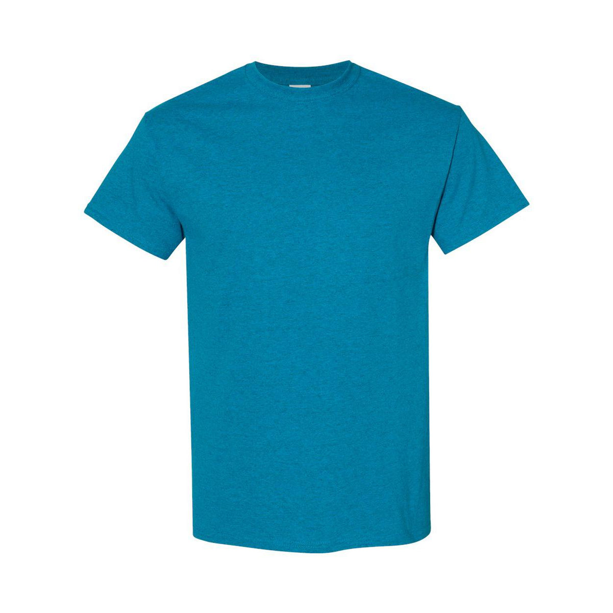 Gildan T-shirt Uomo Ultra Cotton 100% Cotone Prelavato – Colletto Senza Cuciture, Manica Doppia, Taglia L Colore Azzurro/Marrone