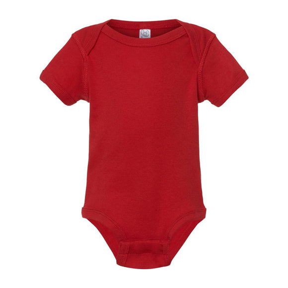 4400 Rabbit Skins Infant Baby Rib Bodysuit Red