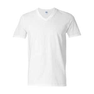64V00 Gildan Softstyle® V-Neck T-Shirt White