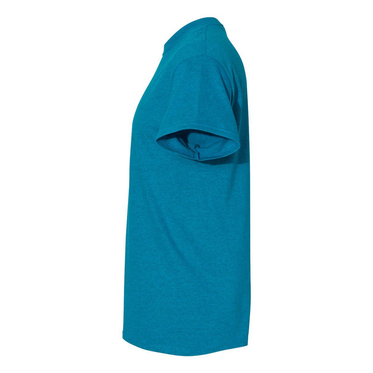 Gildan Men's Heavy Cotton T-Shirt - Classic Fit, Taped Neck, Multiple Colors - Small Sapphire - View #9