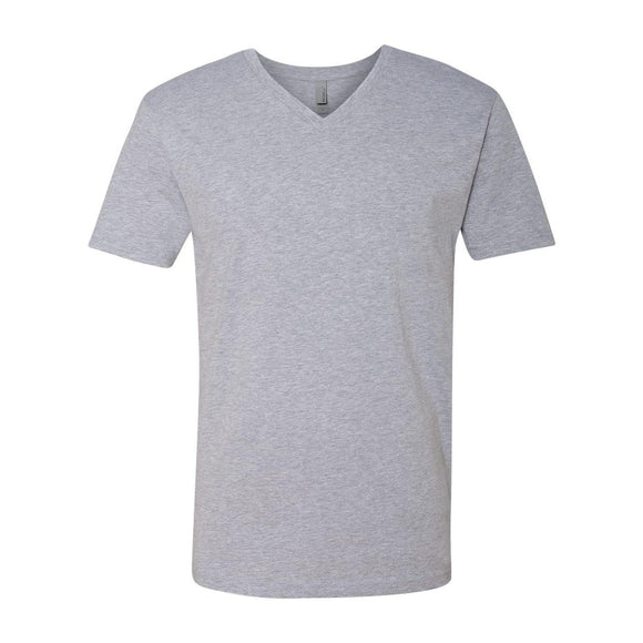 3200 Next Level Cotton V-Neck T-Shirt Heather Grey