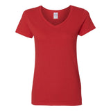 5V00L Gildan Heavy Cotton™ Women’s V-Neck T-Shirt Red