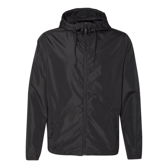 EXP54LWZ Independent Trading Co. Lightweight Windbreaker Full-Zip Jacket Black