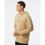 PRM4500 Independent Trading Co. Midweight Pigment-Dyed Hooded Sweatshirt Pigment Sandstone