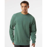 PRM3500 Independent Trading Co. Midweight Pigment-Dyed Crewneck Sweatshirt Pigment Alpine Green