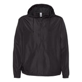 EXP54LWP Independent Trading Co. Lightweight Quarter-Zip Windbreaker Pullover Jacket Black
