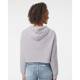 AFX64CRP Independent Trading Co. Women’s Lightweight Crop Hooded Sweatshirt Grey Heather