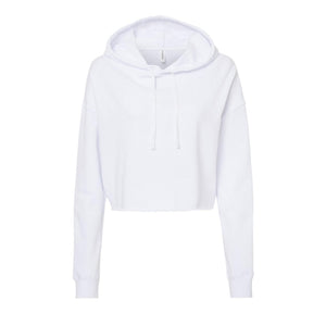 Independent Trading Co. Women’s Lightweight Cropped Hooded Sweatshirt White