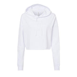 AFX64CRP Independent Trading Co. Women’s Lightweight Crop Hooded Sweatshirt White