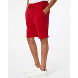 IND20SRT Independent Trading Co. Midweight Fleece Shorts Red