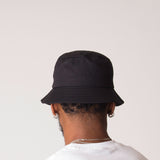 D001BKT Detail Cotton Bucket Hat Black