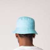 D001BKT Detail Cotton Bucket Hat Light Blue
