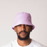D001BKT Detail Cotton Bucket Hat Lavender