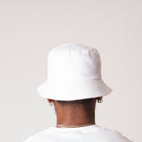 D001BKT Detail Cotton Bucket Hat White
