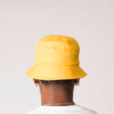 D001BKT Detail Cotton Bucket Hat Yellow
