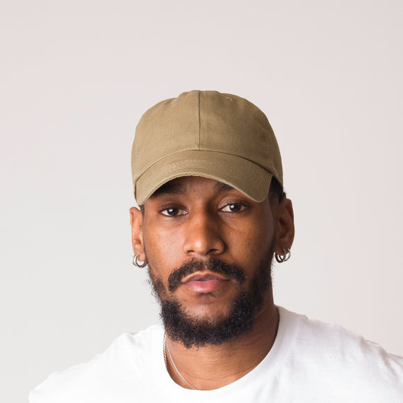 D001DAD Detail Unstructured Cotton Dad Hat Military Green