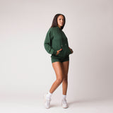 D001HOOD Detail Unisex French Terry Hoodie Forest Green