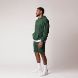D001HOOD Detail Unisex French Terry Hoodie Forest Green