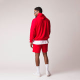 D001SRT Detail Unisex French Terry Short Red