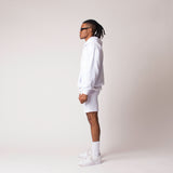 D001HOOD Detail Unisex French Terry Hoodie White