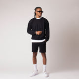 D001SWTR Detail Unisex French Terry Sweater Black