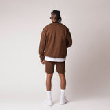 D001SWTR Detail Unisex French Terry Sweater Dark Chocolate