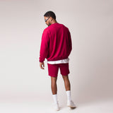 D001SWTR Detail Unisex French Terry Sweater Maroon