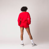 D001SWTR Detail Unisex French Terry Sweater Red